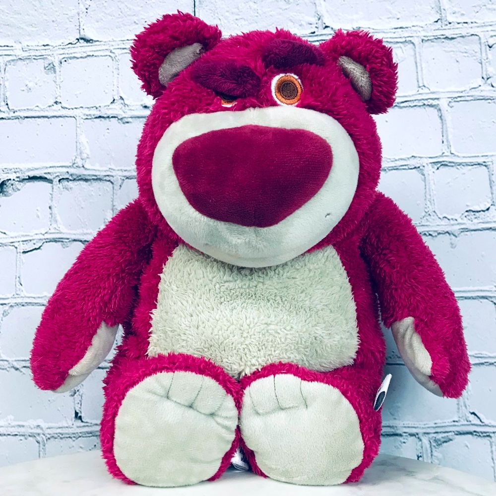 DISNEY STORE LOTSO HUGGIN BEAR 14” Strawberry Scented Plush - Toy Story 3